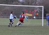 Keeper chases across to collect